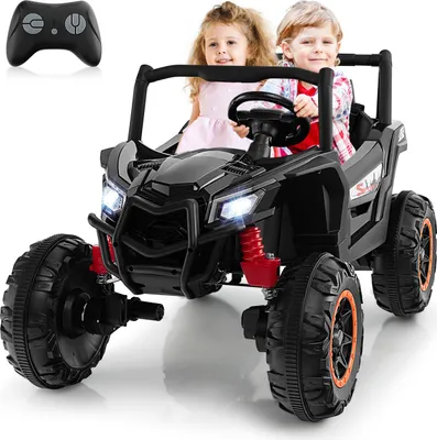 Obrázok produktu pre COSTWAY 24V detské elektrické auto, 2-miestne detské auto s hudbou a diaľkovým ovládaním, elektrické vozidlo, rýchlosť 3,5-5,5 km/h, pre deti od 3 rokov