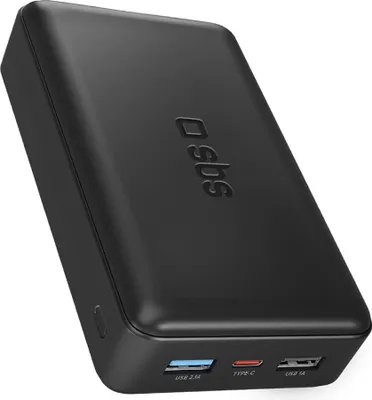 Immagine prodotto di Fast Charge Powerbank: 20,000 Mah, 2 Usbs Black