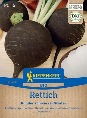 Produktbild von Kiepenkerl  Rettichsamen Runder schwarzer Winter Raphanus sativus niger 20-25 lfd. Meter