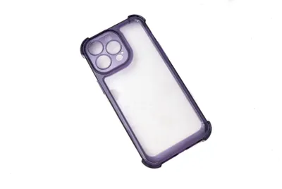 Produktbild von Schutzhülle stoßfest aus TPU in Lila Transparent Hülle für iPhone 14 Pro Max