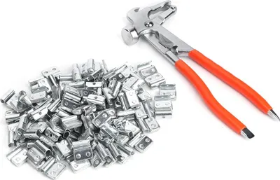 Obrázek produktu pro 100ks 10g 0,35oz hliníkové slitiny Clip on Hook Wheel Weight Balance P-Style Auto Tire Repair s vyvažovacími kleštěmi