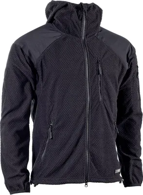 Produktbild von Fleecejacke Delta mit Kapuze schwarz, S