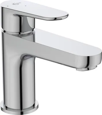 A close-up studio shot of a chrome faucet against a white background.