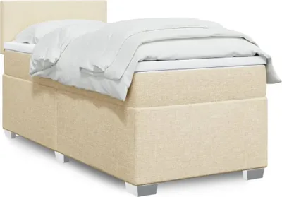 Produktbild von Möbel Boxspringbett mit Matratze Creme 100x200 cm Stoff - Klassische Betten 3288097