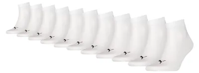 Obrázok produktu pre Puma Quarter Socken, balenie 11 párov, biela farba. Veľkosť: 39-42