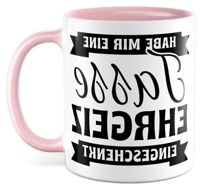 Produktbild von Kaffeetasse mit Spruch – Geschenkidee für Ehrgeiz – 330ml Keramiktasse für Arbeitskollegen