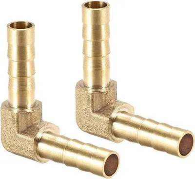 Image de Raccord coudé en laiton de 6 mm, adaptateur à 90 degrés, lot de 2 pièces