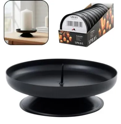 Produktbild von Spaas(r) Kerzenhalter Metall schwarz 9 cm | 40 Stück