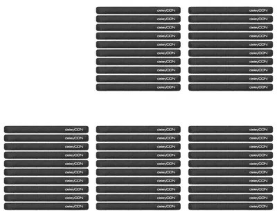 Produktbild von deleyCON Klett Kabelbinder 15cm Klettband 12mm, 50 Stück - Schwarz