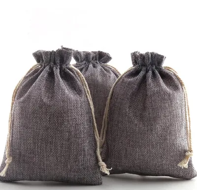 Produktbild von Jutesäckchen zum Befüllen 13x18cm Grau 25 Stück