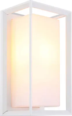 Produktbild von Außenwandleuchte, Alu, weiß, satiniert, H 24,8 cm