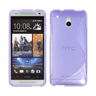 Produktbild von PhoneNatic Case kompatibel mit HTC One Mini - lila Silikon Hülle S-Style + 2 Schutzfolien