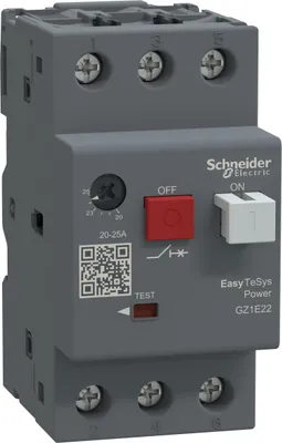 Produktbild von Motorschutzschalter GZ1E, Druckknopfantrieb, I=20-25A, Rahmenklemmen