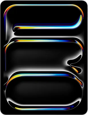 Abstract, futuristic design with glowing, rounded rectangular shapes against a black background.