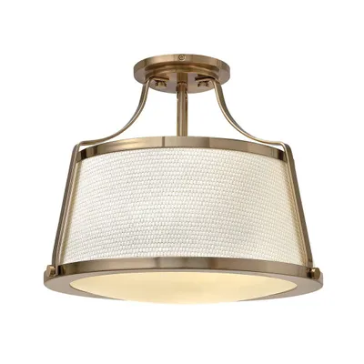 Zdjęcie produktu dla Lampa sufitowa Charlotte szczotkowany karmel 3xE27x60W metal wym:33x40,6x40,6cm IP20 Hinkley