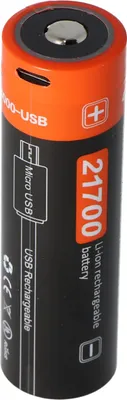 Produktbild von 4000mAh Li-Ion 21700er Li-Ion-Akku 21700 mit 3,7 Volt 4000mAh 14,8Wh, 21,3x76,3mm mit USB-C Ladeanschluss zum Nachladen