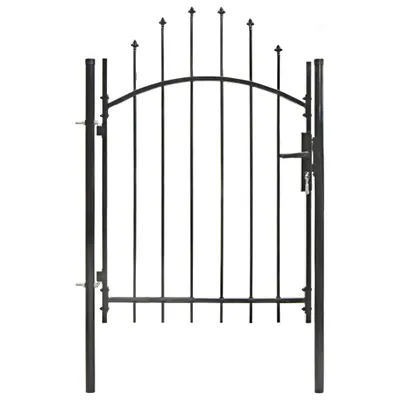 Immagine prodotto di vidaXL Cancello da giardino in acciaio 1x1,5 m nero