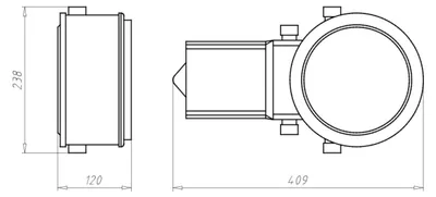 Produktbild von KAISER Einbaugehäuse HaloX 180 Magnetaufnahme 1282-75