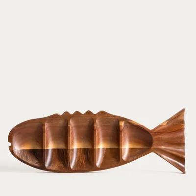 Produktbild von HOMLA MOOKA Servierbrett in Fischform, 39,5x14 cm