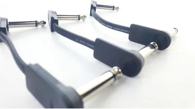 Productafbeelding van Haakse Gitaarkabel 30 cm - Instrumentkabel voor Elektrische Gitaar
