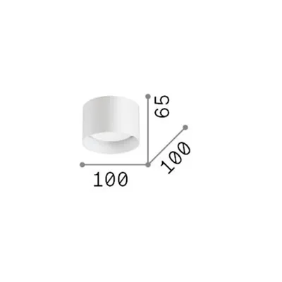 Obrázok produktu pre Moderné stropné svietidlo Spike Metal White 1 Light Gx53 9W 3000K Warm Light