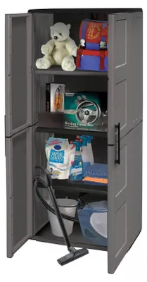 Produktbild von Art Plast F71TP, Grau, Kunststoff, Polypropylen (PP), 4 Regale, 2 Tür(en), 680 mm, 370 mm