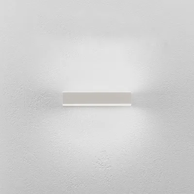 Productafbeelding van GAP510C 16W 1778lm 3000K IP20 Wandlamp in satijnwit aluminium - Gealuce - Moderne LED-wandlamp met dubbele lichtbundel