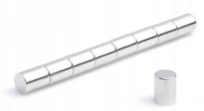 Immagine prodotto di Magnete al neodimio, cilindrico, MW 6x8 N38, 50 pezzi