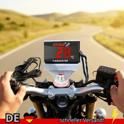 Produktbild von 12V 0120 ° C Monitor Motorrad Thermometer Wassertank Retrofit