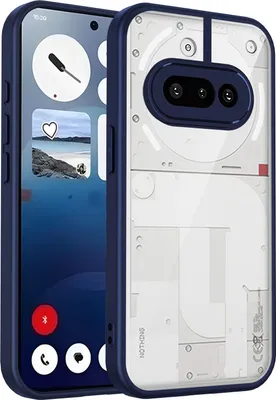 Obrázek produktu pro Pouzdro pro Nothing Phone 3A průhledný zadní kryt s TPU rámečkem, odolné proti nárazům Modrý