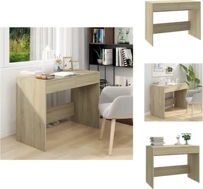 Produktbild von vidaXL Schreibtisch Sonoma-Eiche 101x50x76,5 cm Holzwerkstoff -  Schreibtische