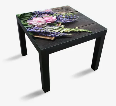 Produktbild von Wallario Möbeldesign -  Glasplatte, Schutzplatte mit Motiv - geeignet für Ikea Lack Tisch, Größe: 55 x 55 cm, Motiv: Stillleben mit Frühlingsblumen