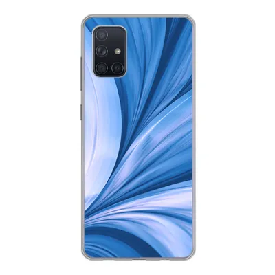 Produktbild von MuchoWow® Handyhülle Schutzhülle Hülle für Samsung Galaxy A51 5G Blau - Abstrakt - Design Silikon Softcase Handy Hülle - Abbildung
