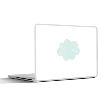 Produktbild von MuchoWow® Laptop Aufkleber Sticker Cover Wolke - Sterne - Pastell - Kinder - Baby 40x30 cm - Laptop Dekoration - Selbstklebend
