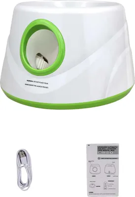 Obrázek produktu pro Automatický vrhač míčků pro psy, nastavitelná vzdálenost hodu, dobíjecí baterie, zelený