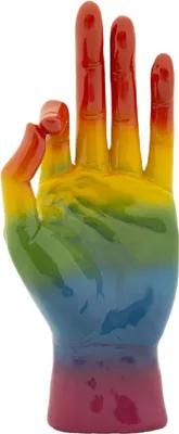Image de Mauro Ferretti Figurine main arc-en-ciel OK 16x10,5x36 cm multicolore