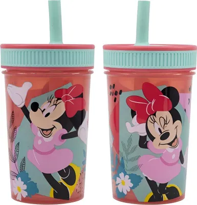 Produktbild von Disney Minnie Maus Kinder Trinkbecher Becher integriertem Halm 465 ml