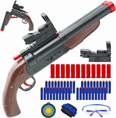 Image de Double Barrel Soft Bullet Mousse Blaster Toy pour enfants garçons