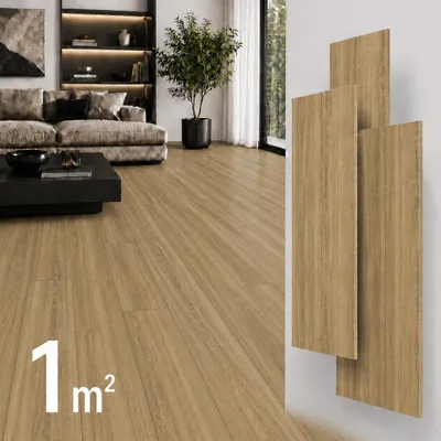 Produktbild von SPC Vinylboden 5mm Klick Vinyl wasserfest Holzoptik Bodenbelag mit Trittschalldämmung für Küche Bad Wohnzimmer, KI-generiertes Bild
