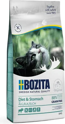 Produktbild von Bozita - Trockenfutter Katze - Diet & Stomach Grain free mit Elch - 10 kg