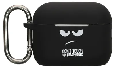 Produktbild von kwmobile Design Schutzhülle für Apple Airpods Pro 3 Hülle - TPU Silikon Case für Kopfhörer Ladecase - stoßfestes Cover mit Karabiner - Weiß Schwarz