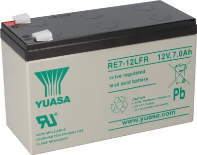 Immagine prodotto di Batteria al piombo Yuasa RE7-12FR Pb 12V / 7Ah 6-9 anni, Faston 4.8