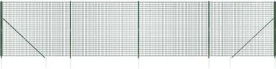Obrázek produktu pro vidaXL Drátěné pletivo s uzemňovacími zásuvkami zelené 2x10 m