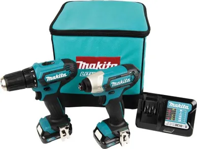 Produktbild von Makita CLX224A, Kabelloser Schlagbohrschrauber, Akkuschrauber, Schwarz, Grün, 30 Nm, 450 RPM, 1700 RPM, 70 dB