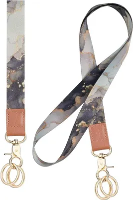 Produktbild von Universelle Halsband mit Metallring und Leder, doppelseitig bedruckt, Handyband