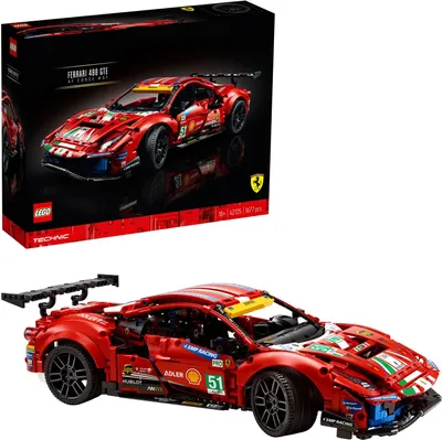 Obrázok produktu pre Stavebnica LEGO Technic 42125 Ferrari 488 GTE "AF Corse #51"; verné prevedenie slávneho pretekárskeho auta (1 677 dielikov)