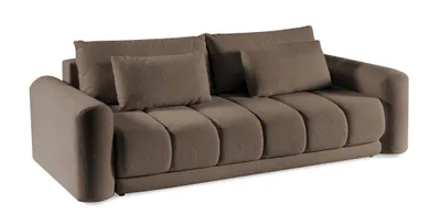Produktbild von OTTRANTO Schlafsofa 250 x 118 x 93 cm – Braunes Sofa mit Schlaffunktion und Bettkasten