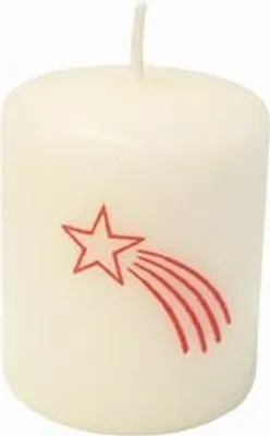 Produktbild von Weihnachtskerze "Komet" rot 6 x Ø 5 cm