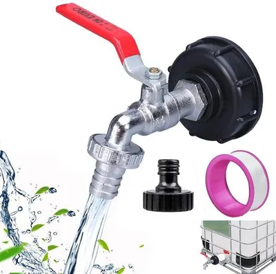 Image de Raccord de tuyau d'arrosage pour réservoir IBC - 3/4 pouce - laiton