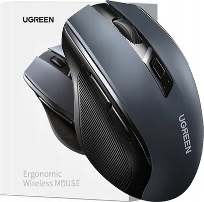 Obrázok produktu pre Ugreen MU006, Pravoruké, Optický, RF Wireless, 4000 DPI, Čierna